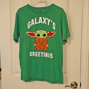 Star Wars Grogu Christmas shirt, lg. GUC.